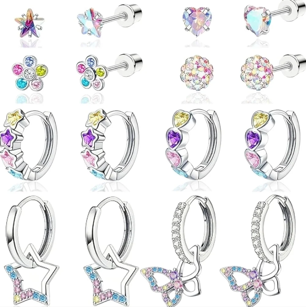 Colorful Crystal Earring Set